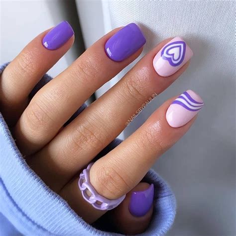 acrylic nails purple tips|short acrylic nail ideas purple.